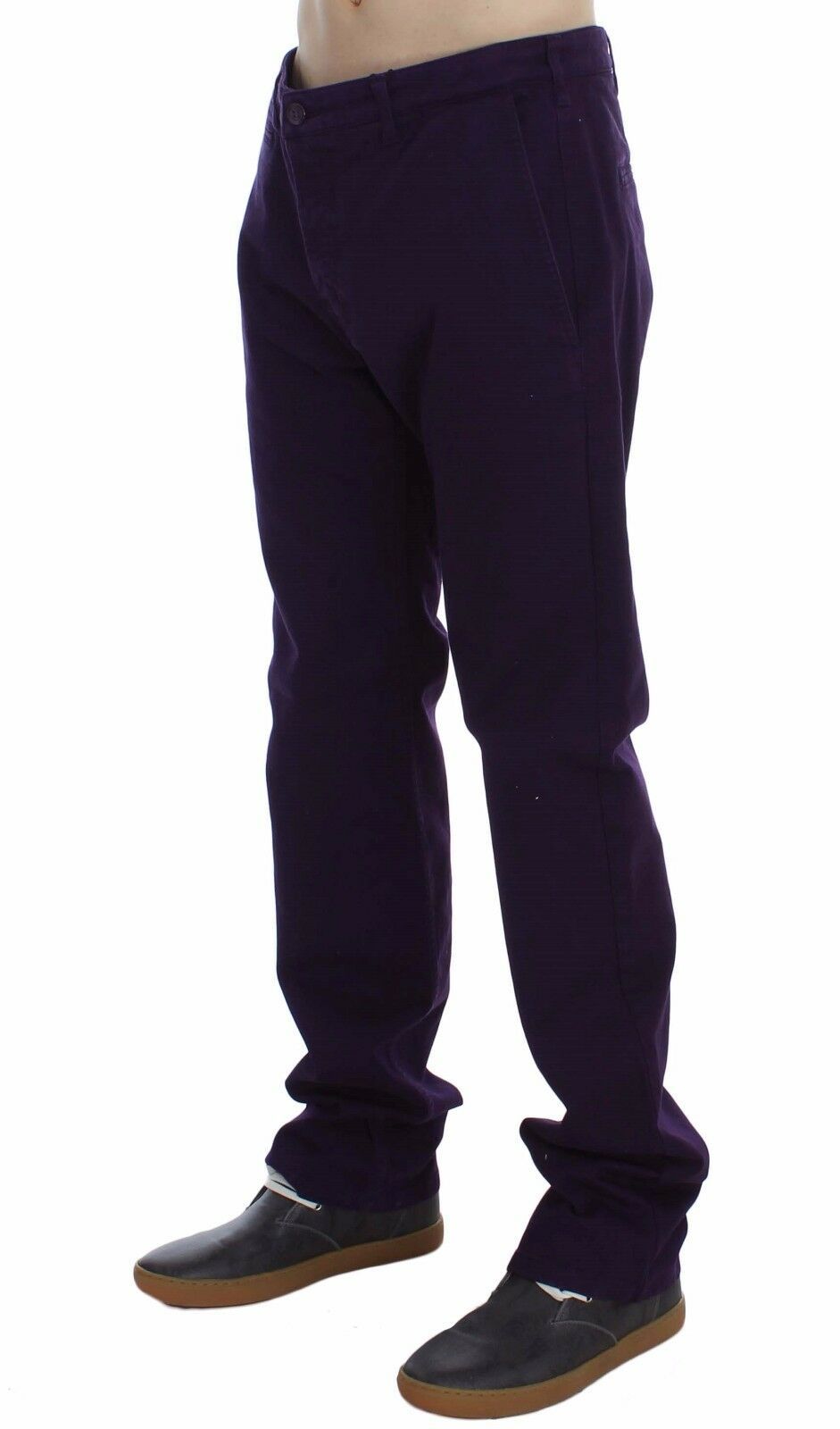 GF Ferre Purple Cotton Stretch Slim Chinos IT48 | M