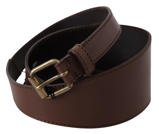 PLEIN SUD Chic Dark Brown Leather Fashion Belt 130 CM / 50 Inches