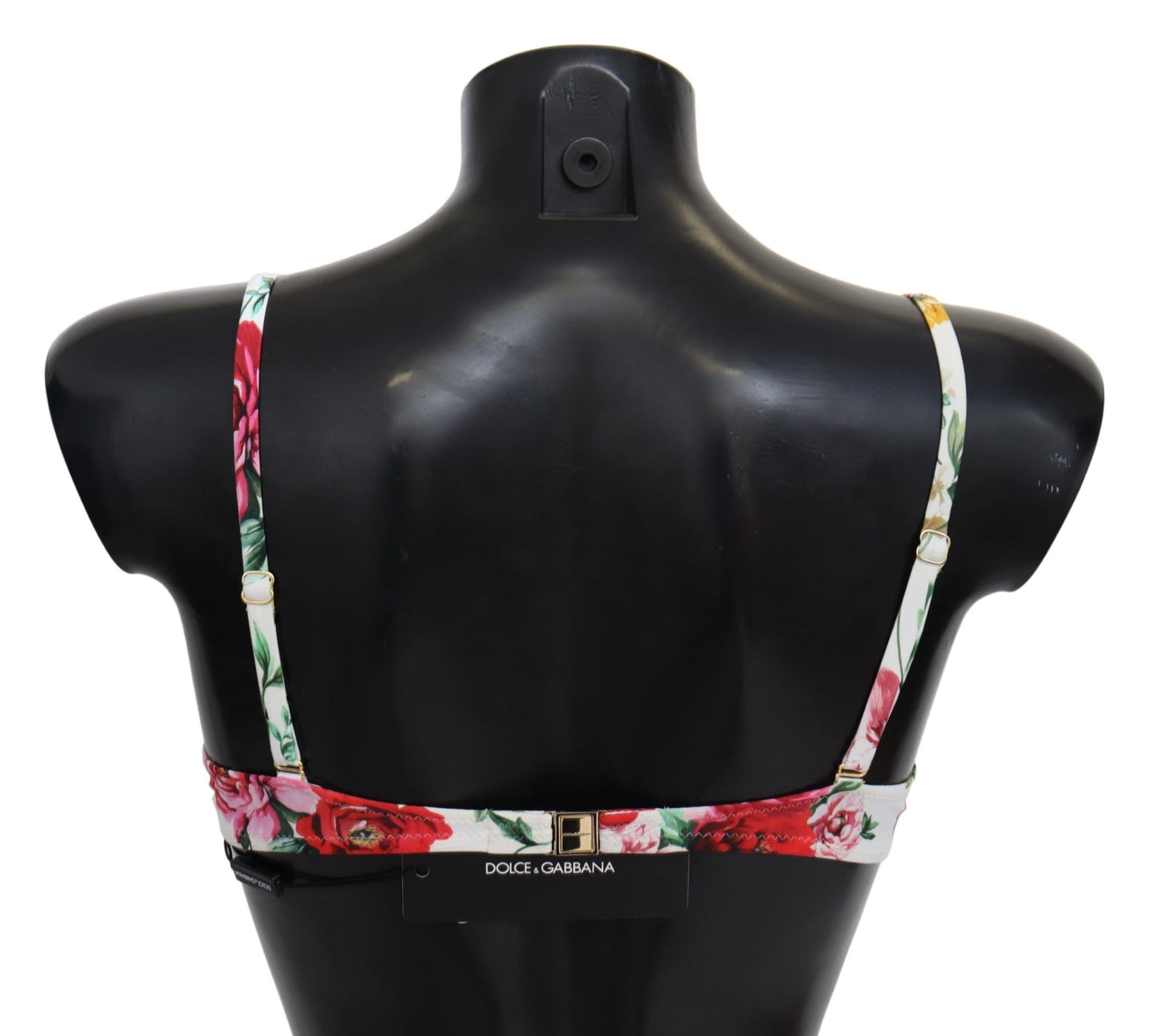 Dolce & Gabbana Elegant Floral Bikini Top – Summer Chic IT1 / XS