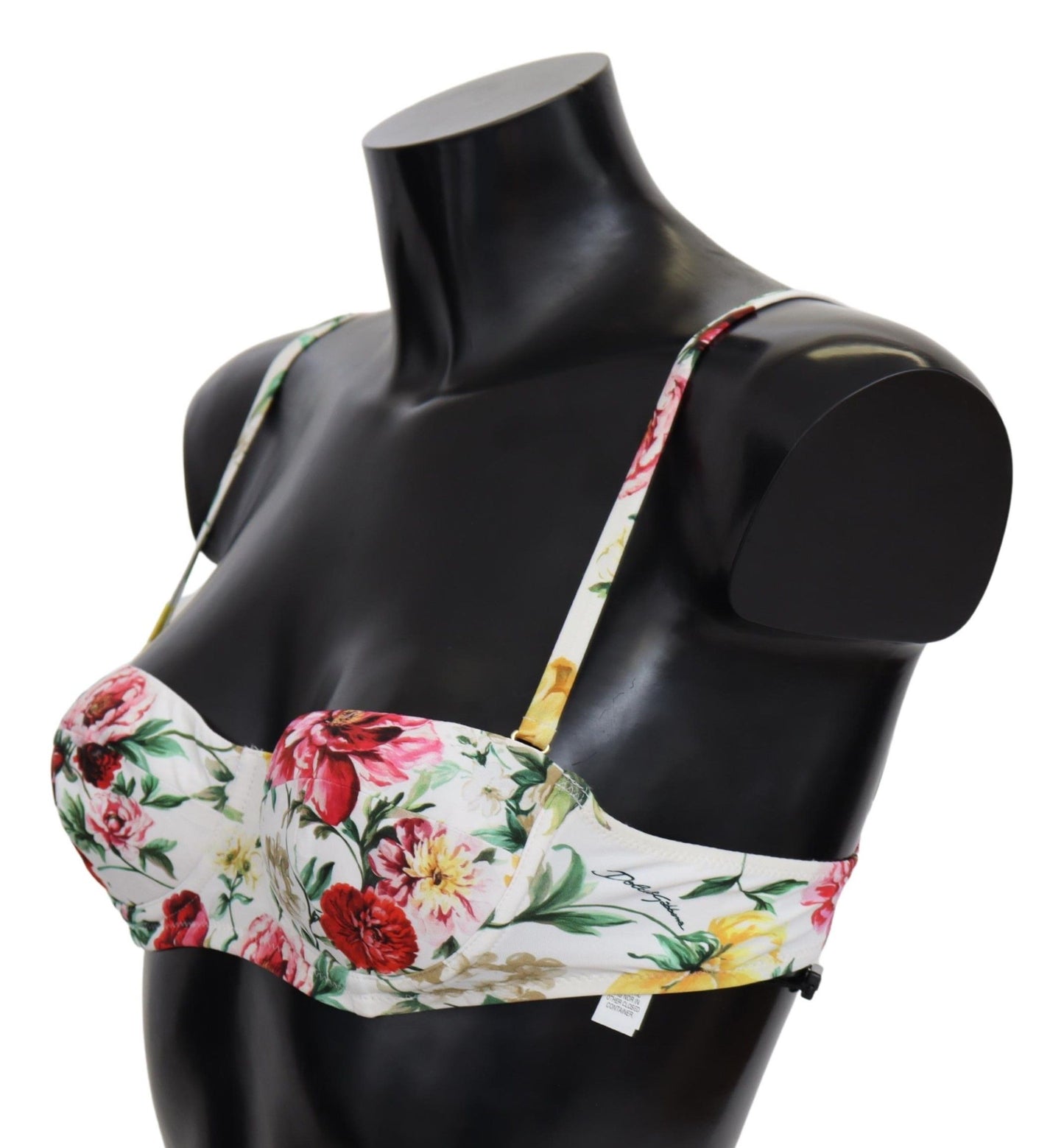 Dolce & Gabbana Elegant Floral Bikini Top – Summer Chic IT1 / XS