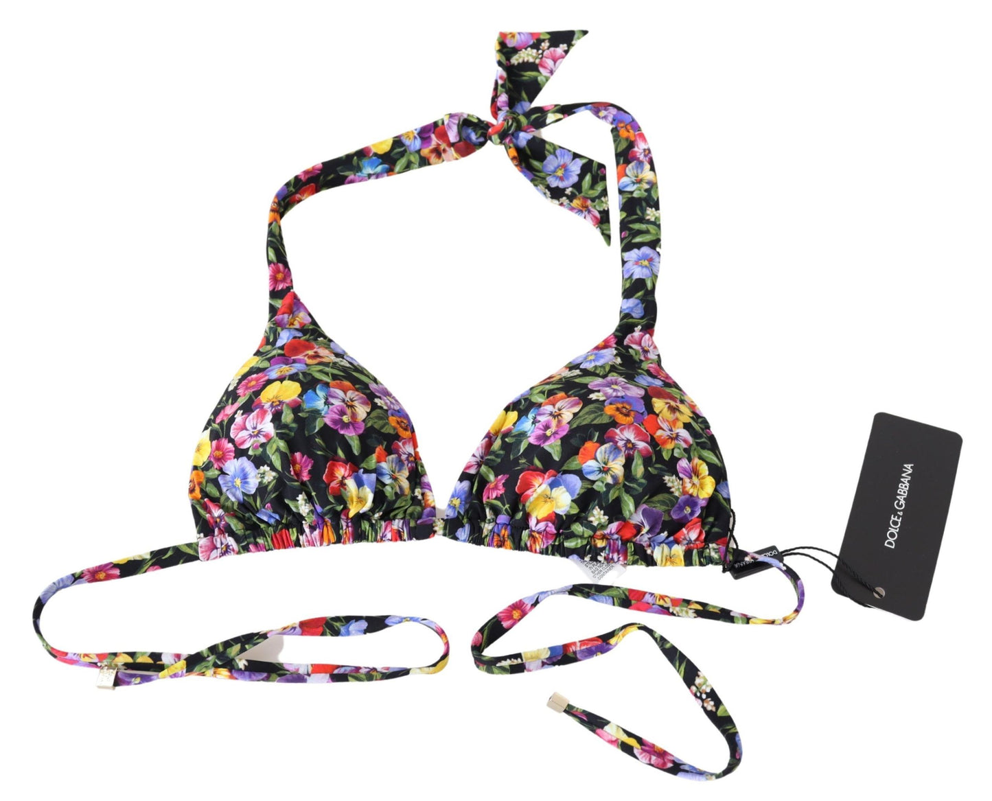 Dolce & Gabbana Chic Floral Printed Bikini Top IT1 / XS