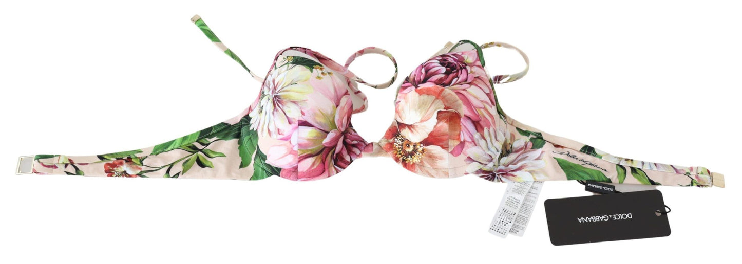 Dolce & Gabbana Floral Elegance Elastic Bikini Top IT1 / XS