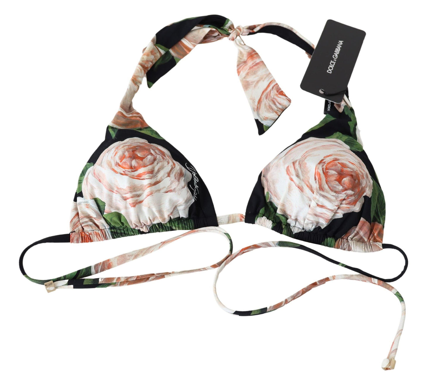 Dolce & Gabbana Elegant Floral Print Bikini Top IT1 / XS