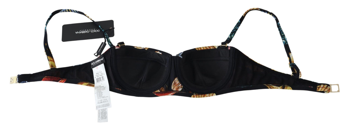 Dolce & Gabbana Chic Seashell-Print Bikini Top IT1 / XS