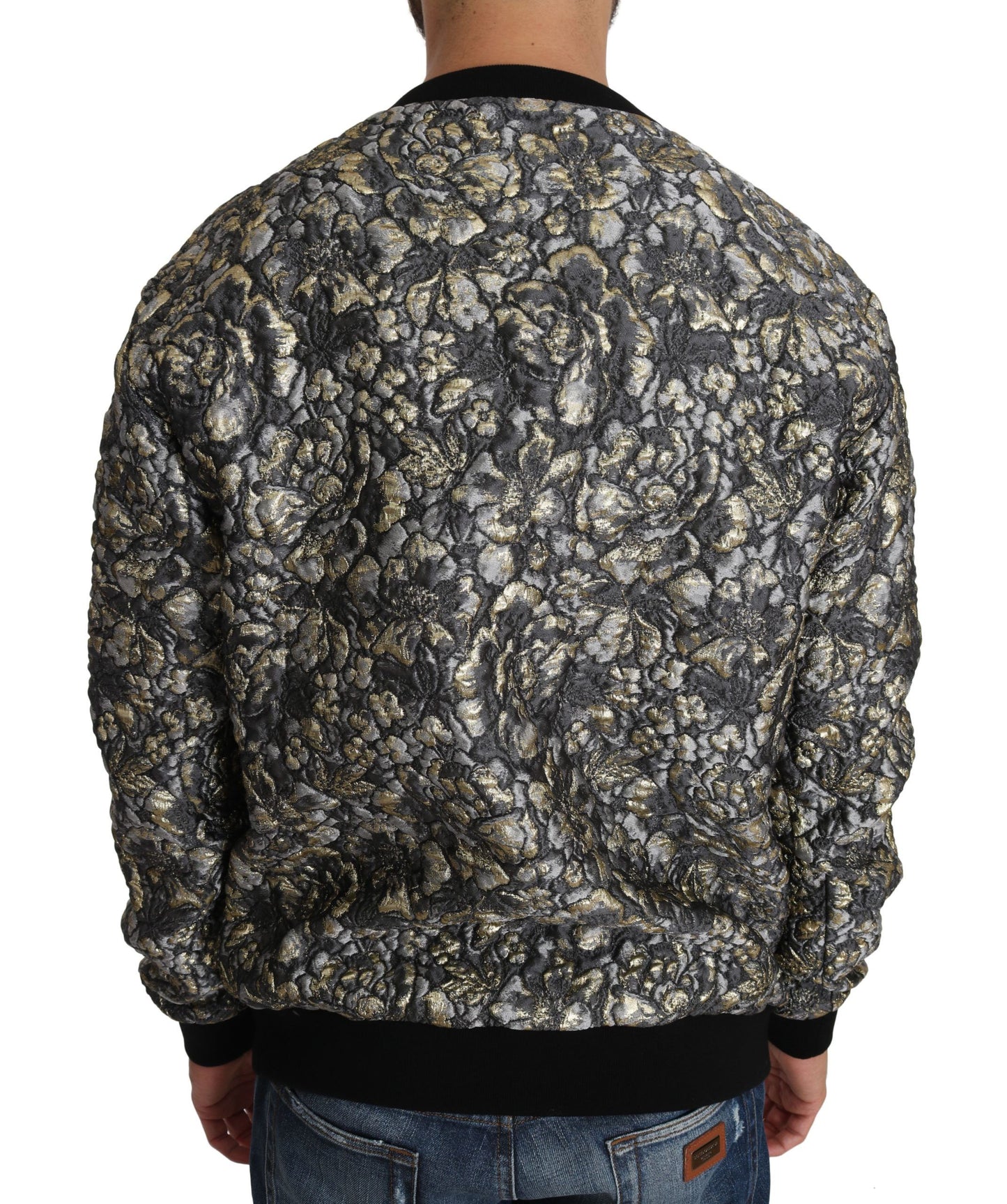 Dolce & Gabbana Samba Jacquard Palm Crewneck Sweater IT46 / S