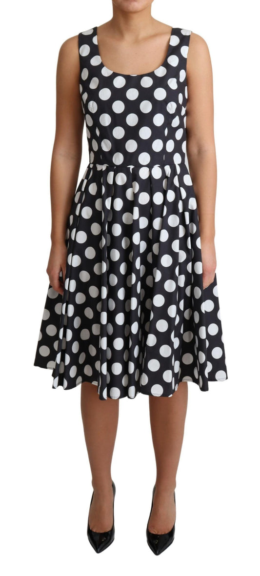 Dolce & Gabbana Polka Dot Sleeveless A-Line Dress IT40 | S