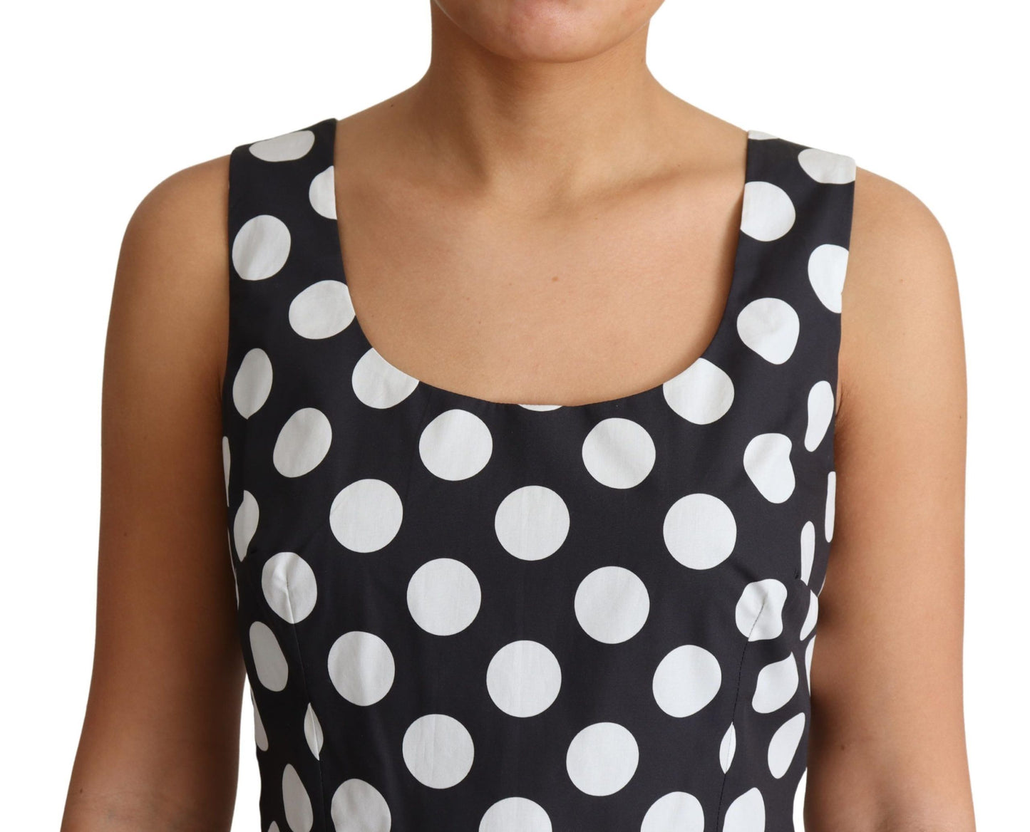 Dolce & Gabbana Polka Dot Sleeveless A-Line Dress IT40 | S