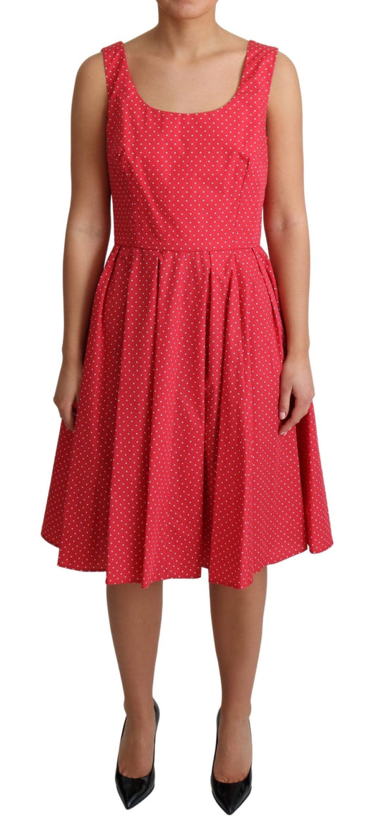 Dolce & Gabbana Polka-Dot Sleeveless A-Line Dress IT42 | M