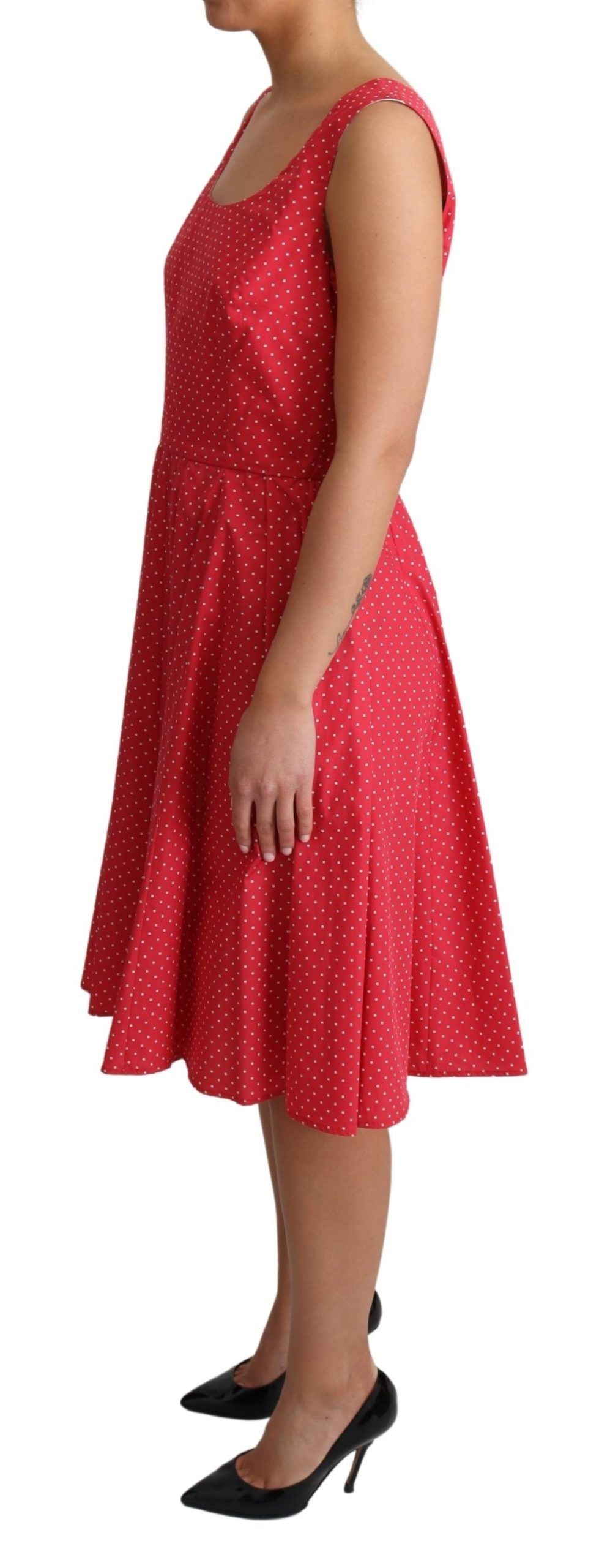 Dolce & Gabbana Polka-Dot Sleeveless A-Line Dress IT42 | M