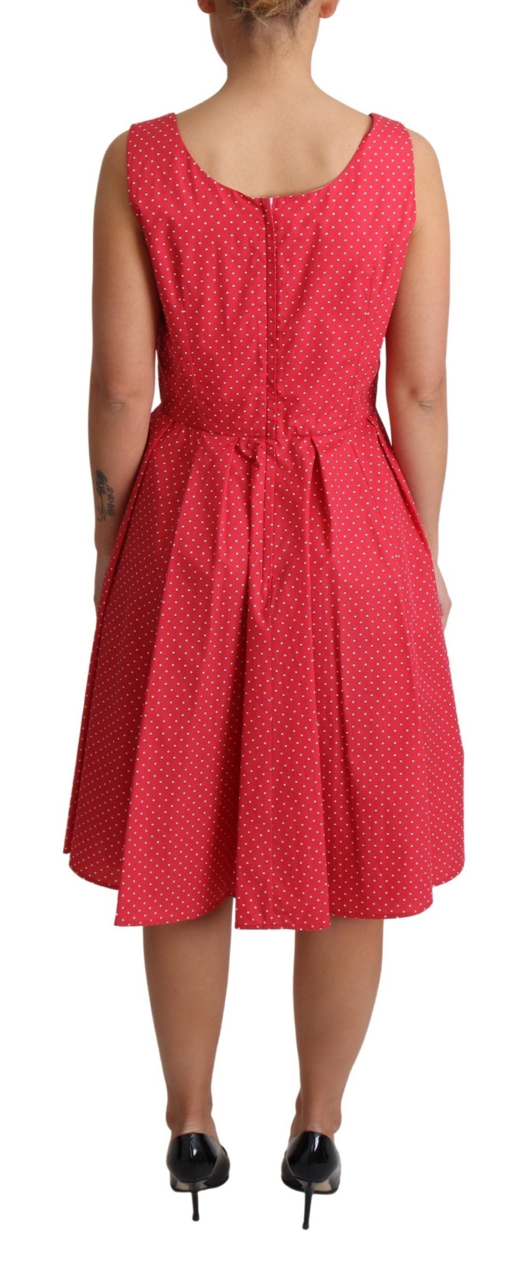 Dolce & Gabbana Polka-Dot Sleeveless A-Line Dress IT42 | M