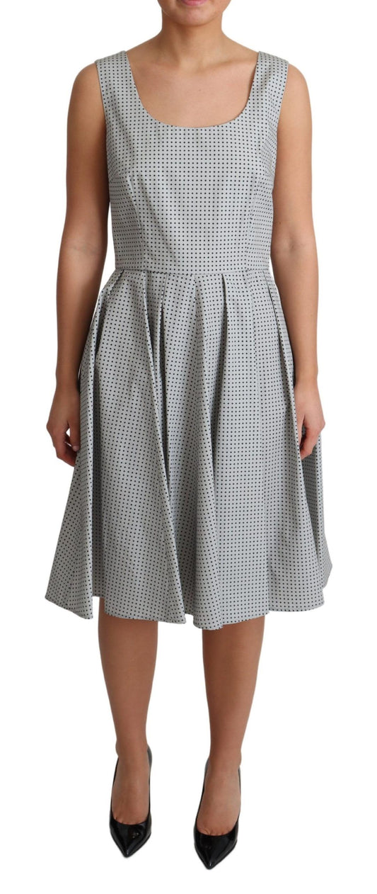 Dolce & Gabbana Chic Polka Dotted Sleeveless A-Line Dress