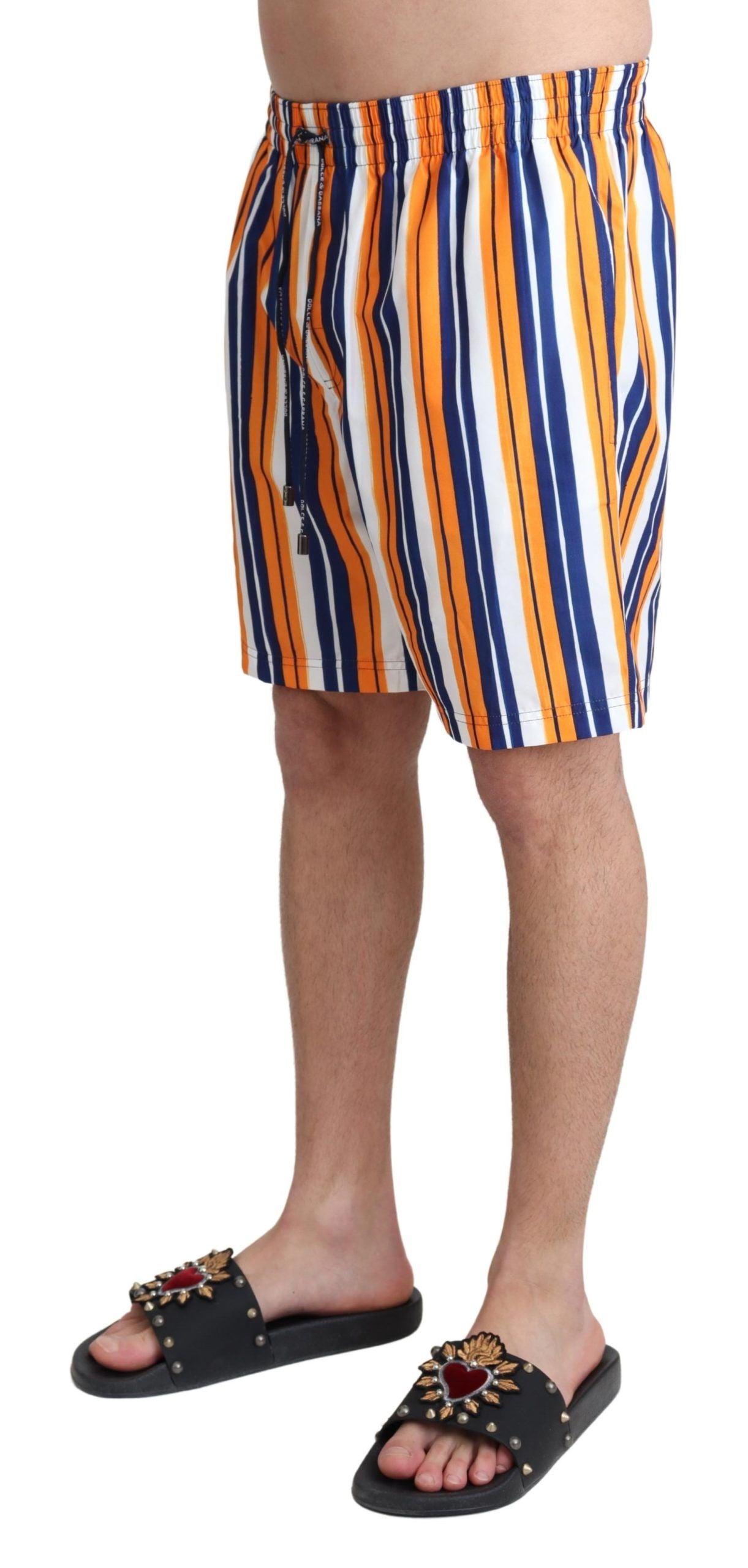 Dolce & Gabbana Multicolor Striped Swim Shorts Trunks IT4 / S