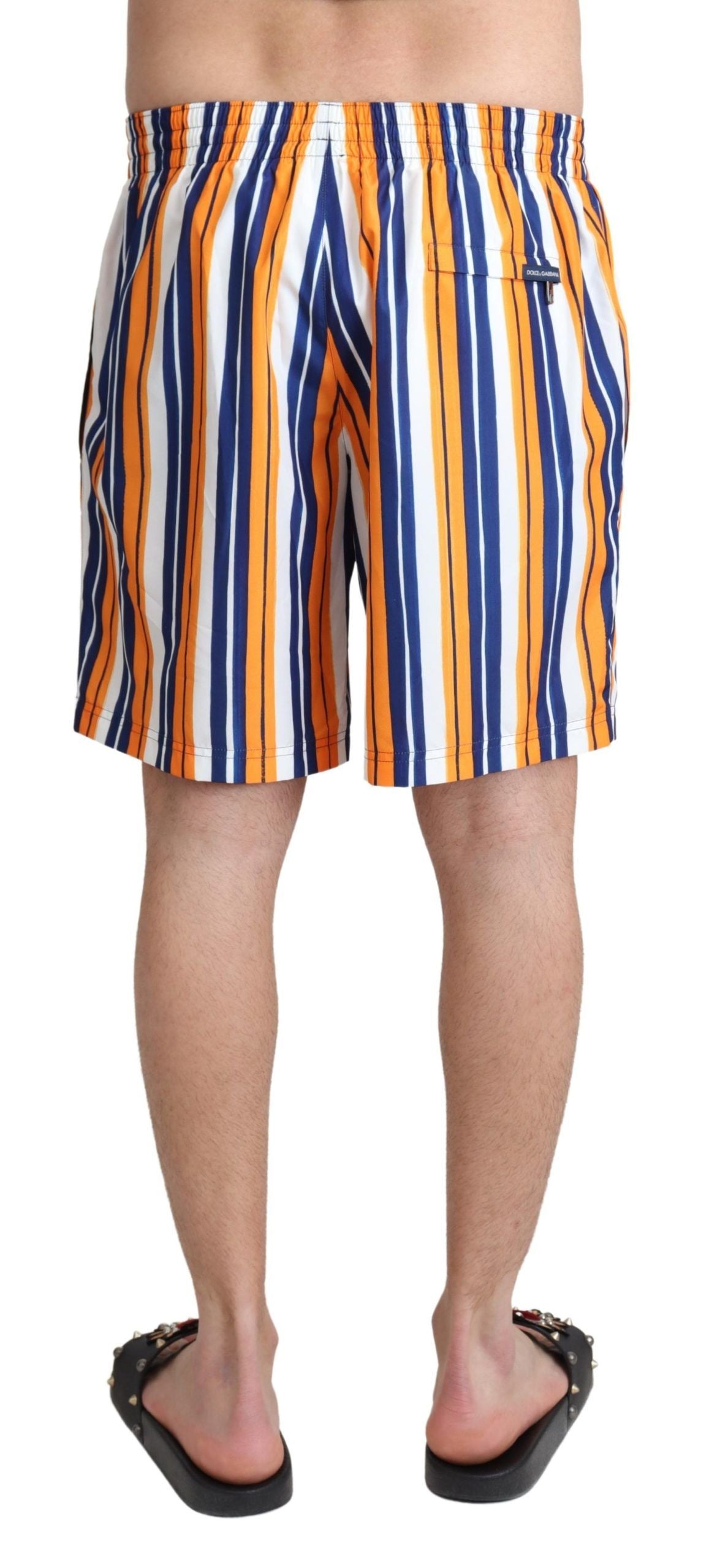 Dolce & Gabbana Multicolor Striped Swim Shorts Trunks IT4 / S