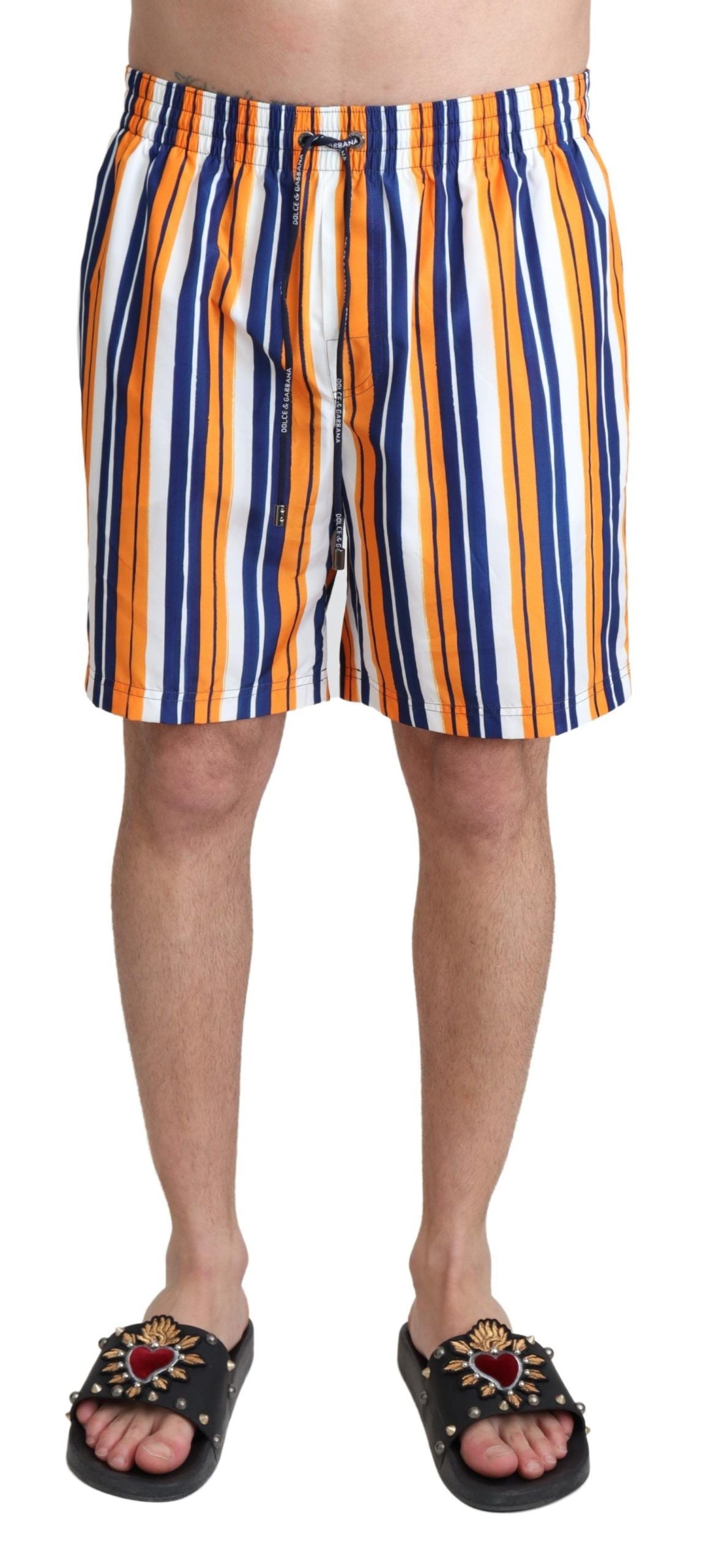 Dolce & Gabbana Multicolor Striped Swim Shorts Trunks IT4 / S