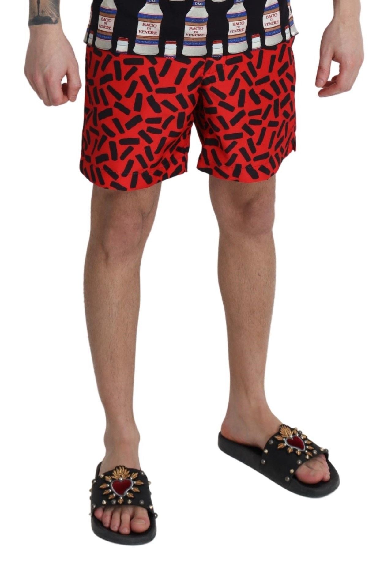 Dolce & Gabbana Chic Red Swim Trunks Boxer  IT4 / S