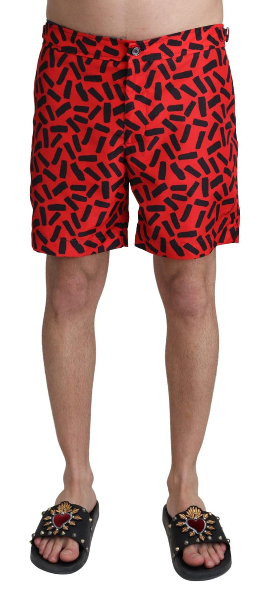 Dolce & Gabbana Chic Red Swim Trunks Boxer  IT4 / S