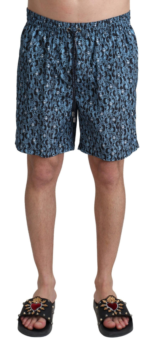 Dolce & Gabbana Chic Blue Drawstring Swim Trunks IT4 / S