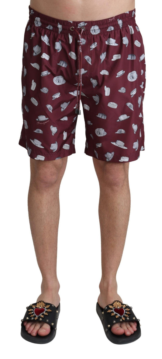 Dolce & Gabbana Elegant Maroon Beachwear Trunks IT4 / S