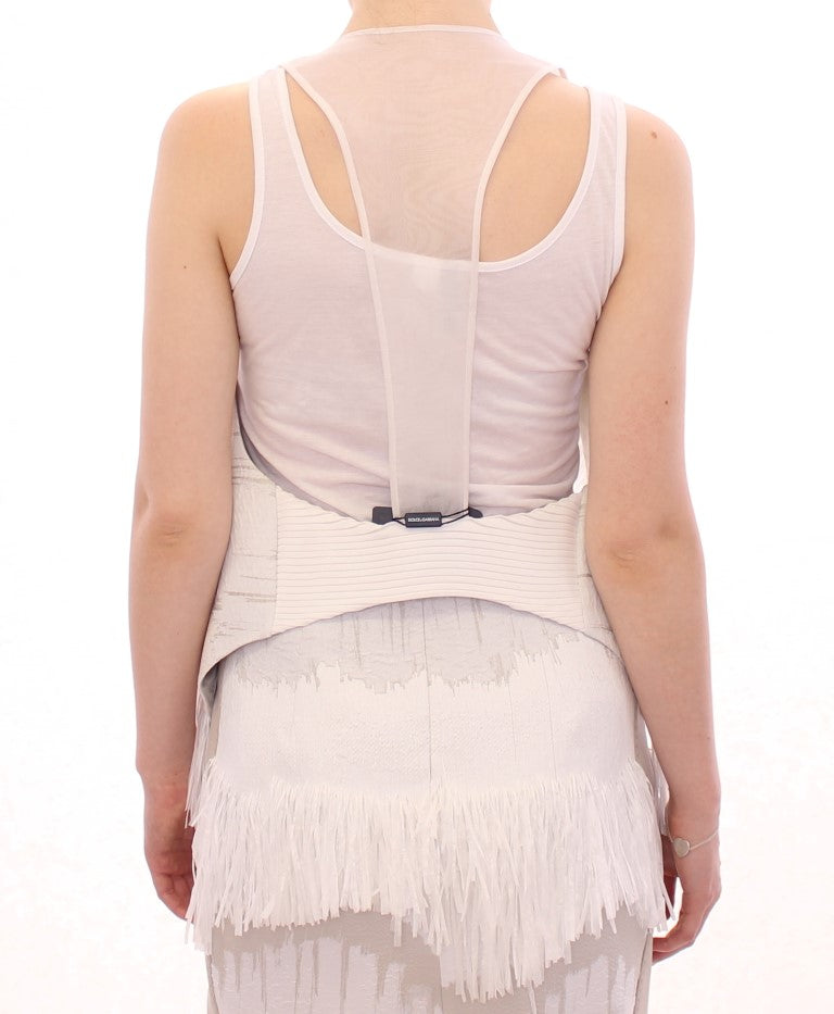 Arzu Kaprol Chic Fringed Open Back Vest IT40 | S