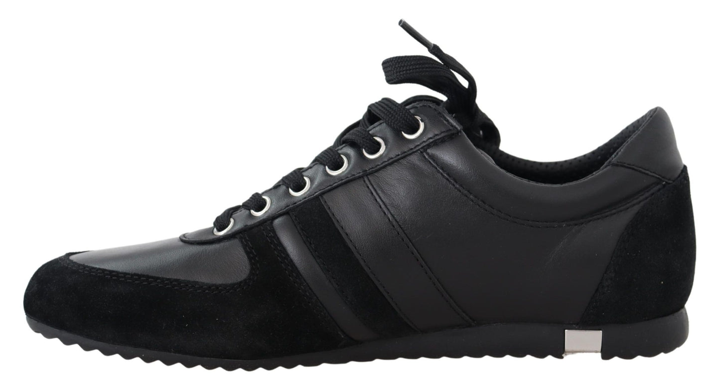 Dolce & Gabbana Elegant Black Leather Sport Sneakers EU39 / US6