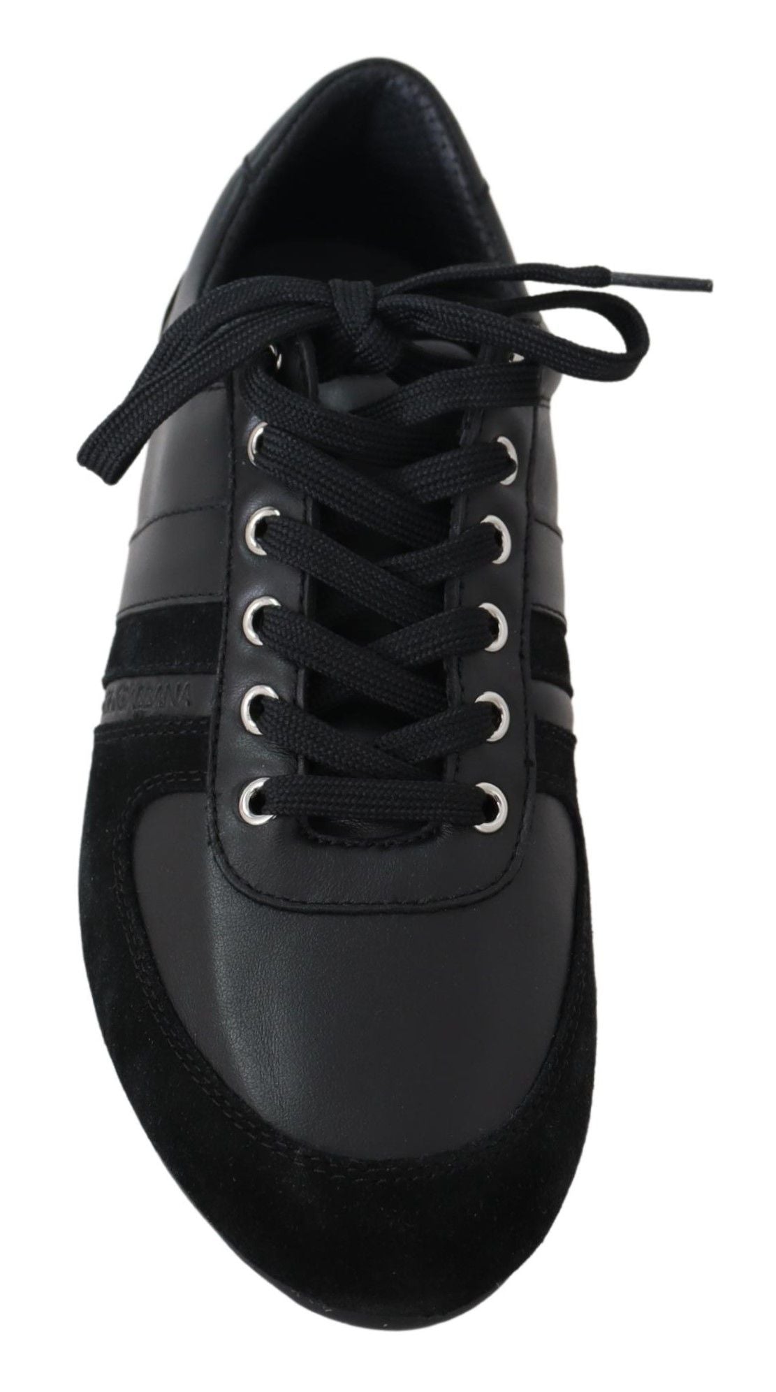 Dolce & Gabbana Elegant Black Leather Sport Sneakers EU39 / US6