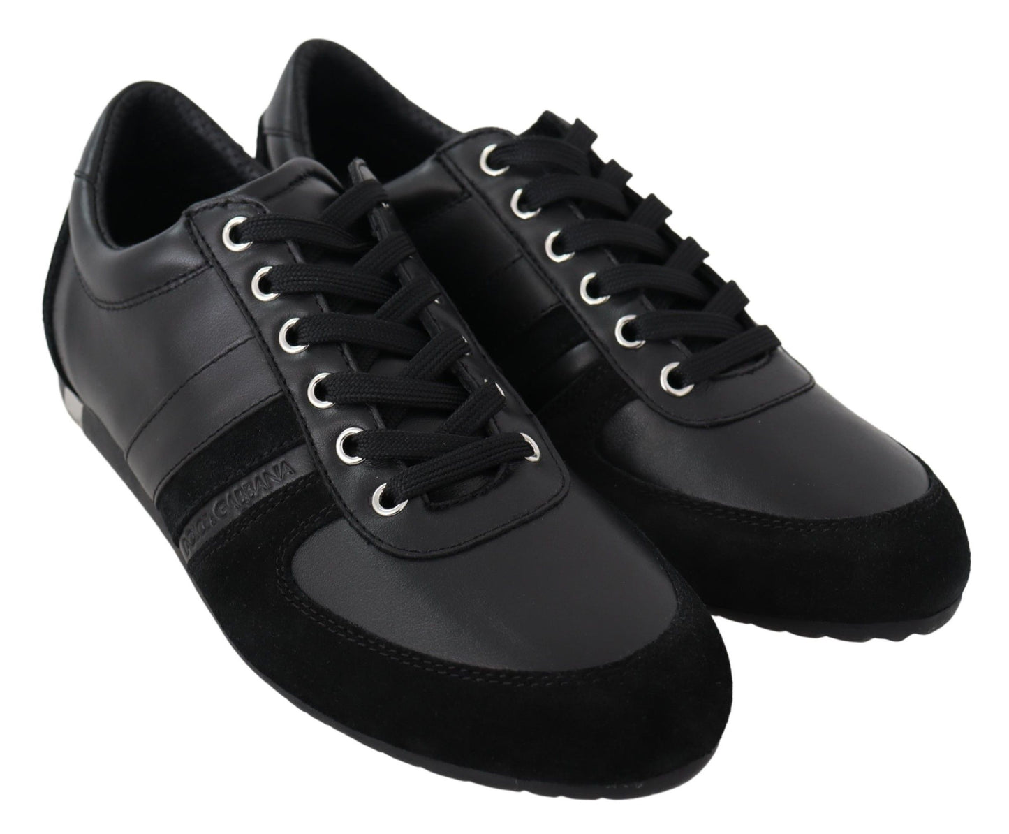 Dolce & Gabbana Elegant Black Leather Sport Sneakers EU39 / US6