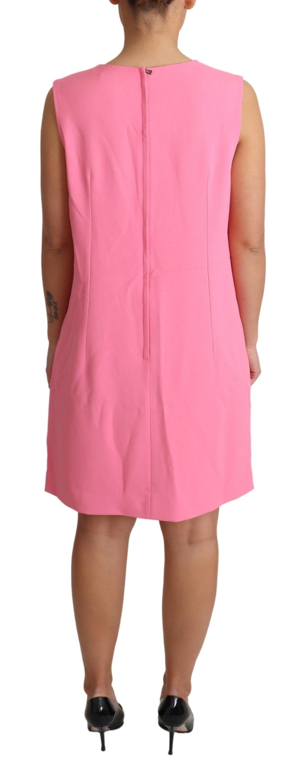 Dolce & Gabbana Elegant Pink Shift Knee Length Dress IT44 | L