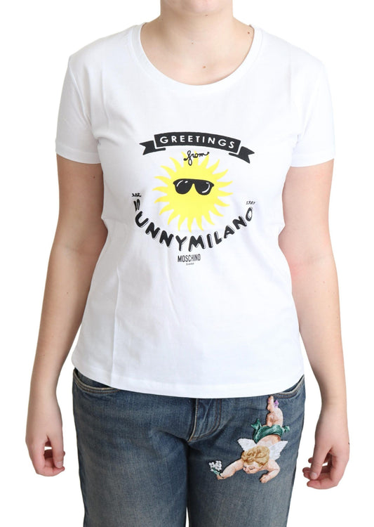 Moschino Sunny Milano Print Cotton Tee IT46 | XL