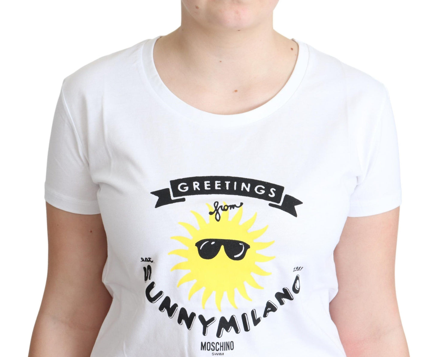 Moschino Sunny Milano Print Cotton Tee IT46 | XL