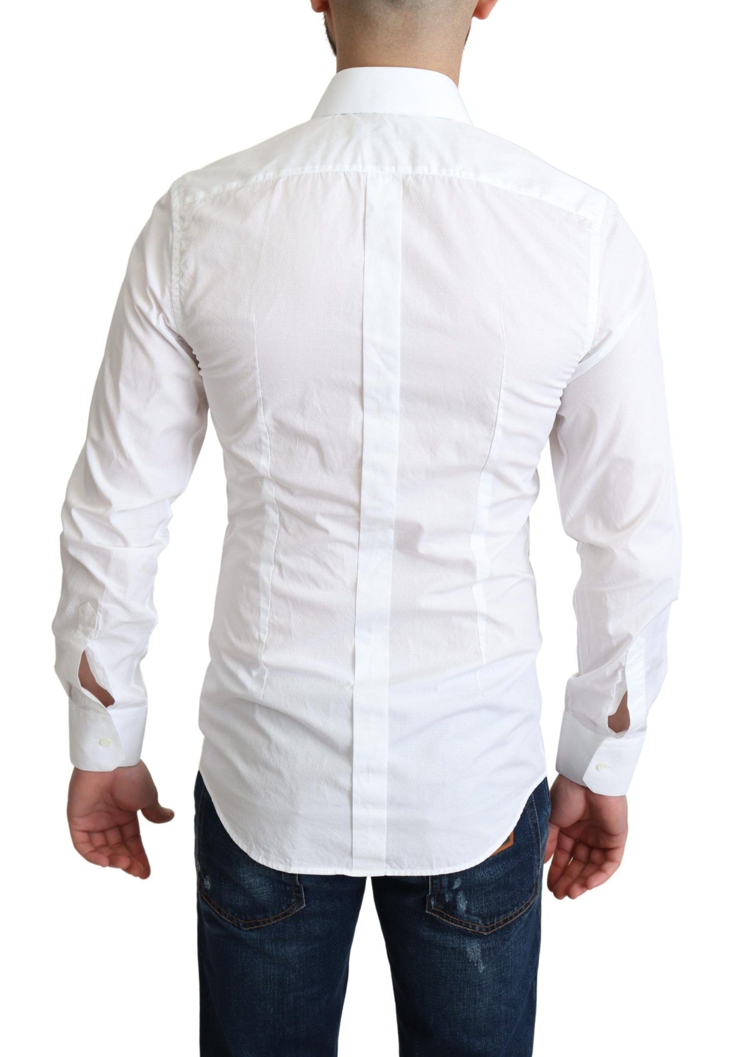 Dolce & Gabbana Elegant White Cotton Dress Shirt IT37 / XS