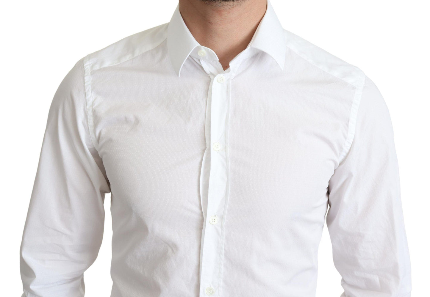 Dolce & Gabbana Elegant White Cotton Dress Shirt IT37 / XS