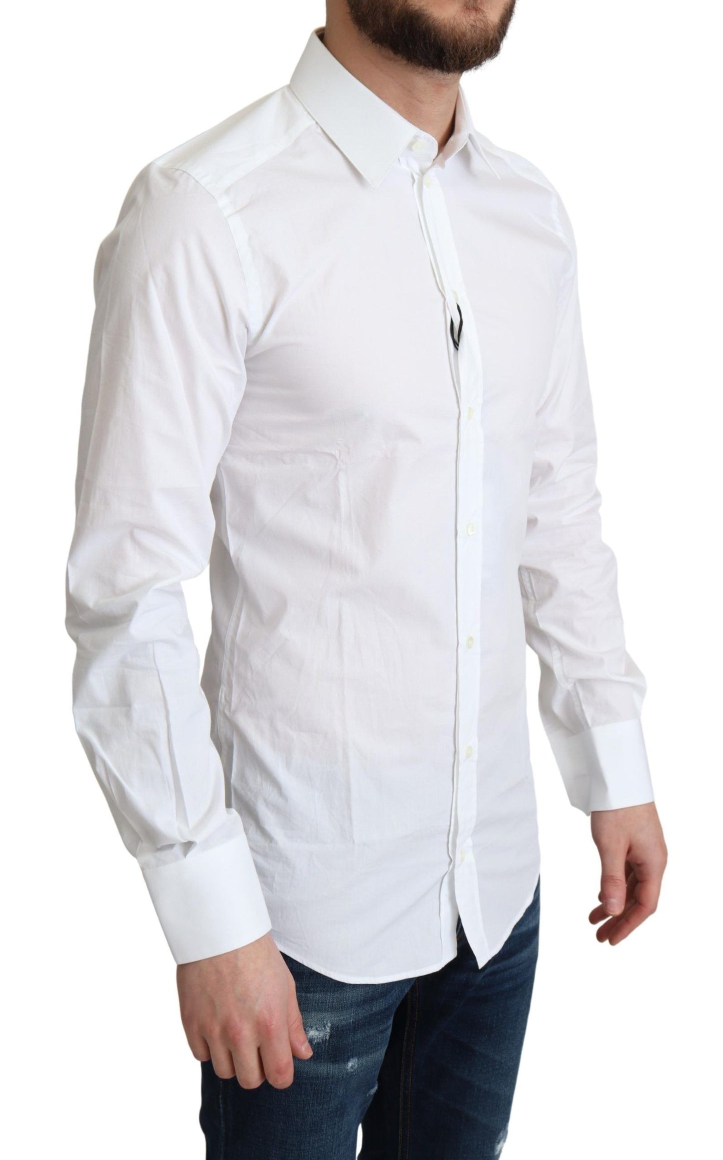 Dolce & Gabbana Elegant White Cotton Dress Shirt IT37 / XS