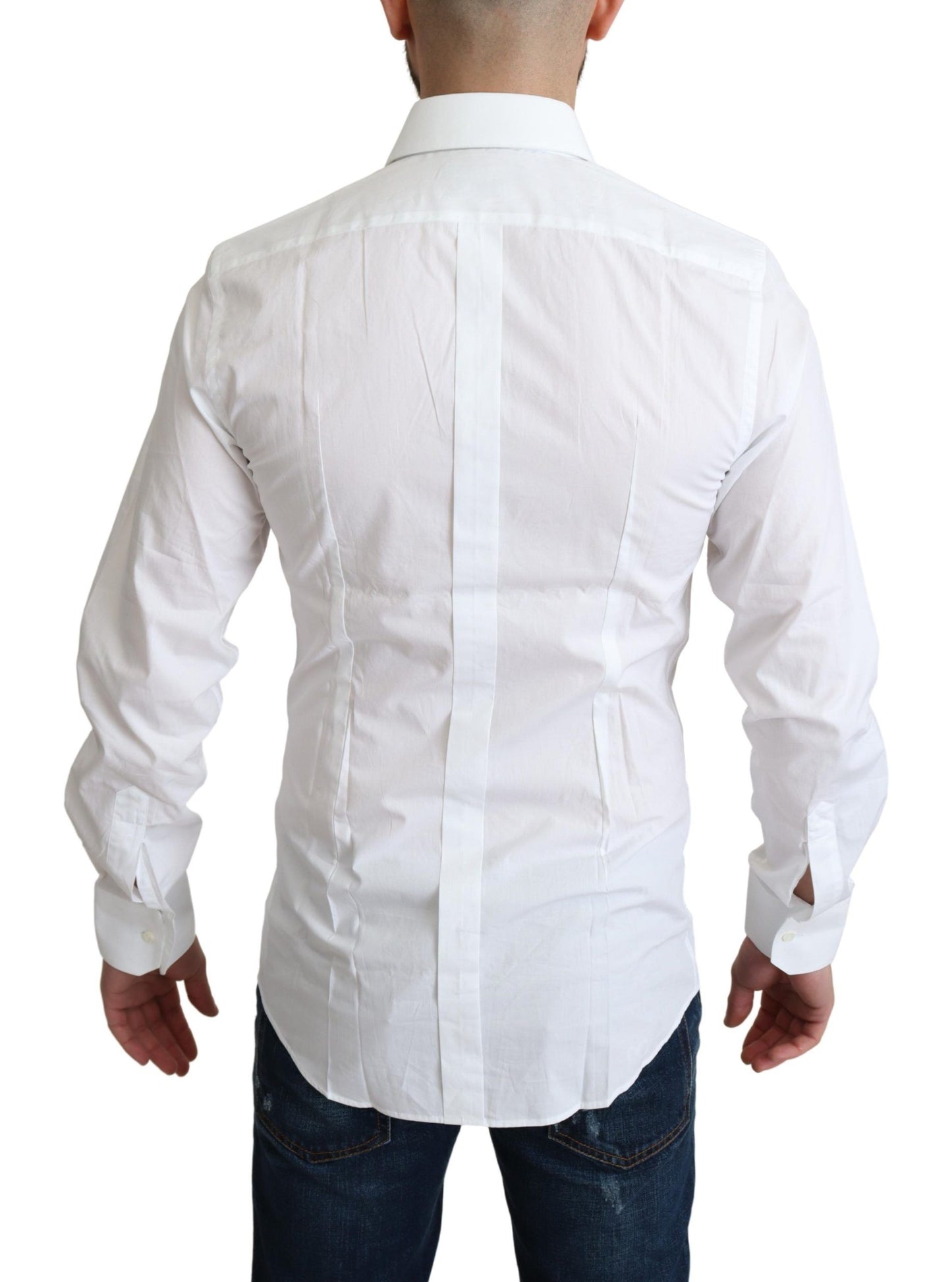 Dolce & Gabbana Elegant White Cotton Dress Shirt IT37 / XS