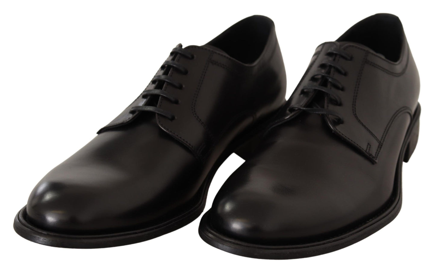 Dolce & Gabbana Elegant Black Leather Formal Derby  Shoes EU41 / US8