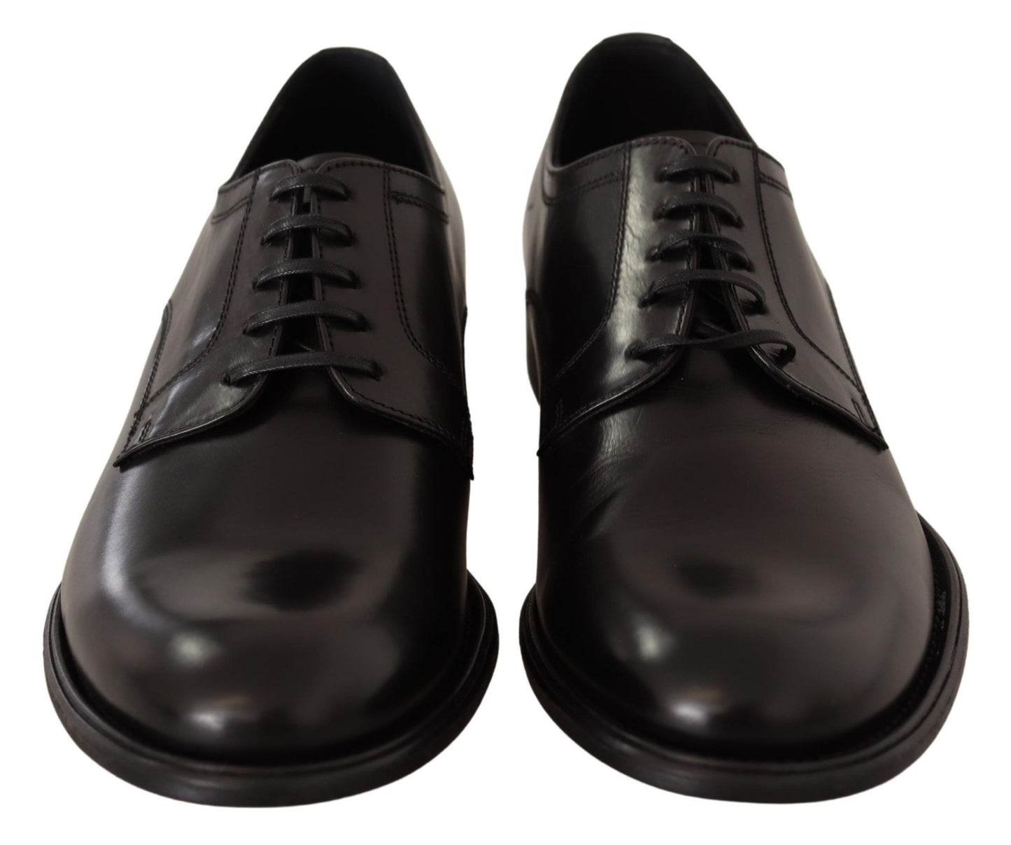 Dolce & Gabbana Elegant Black Leather Formal Derby  Shoes EU41 / US8