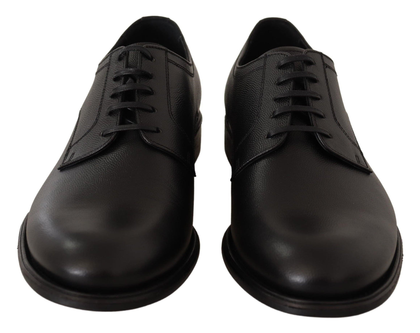 Dolce & Gabbana Elegant Black Leather Derby Shoes EU41 / US8