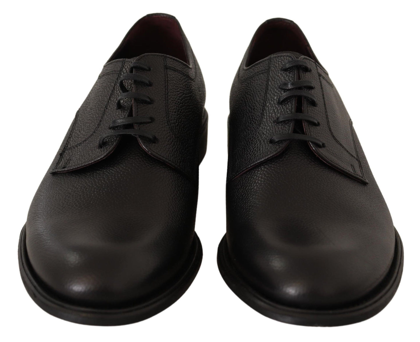 Dolce & Gabbana Elegant Black Leather Derby Dress Shoes EU41 / US8