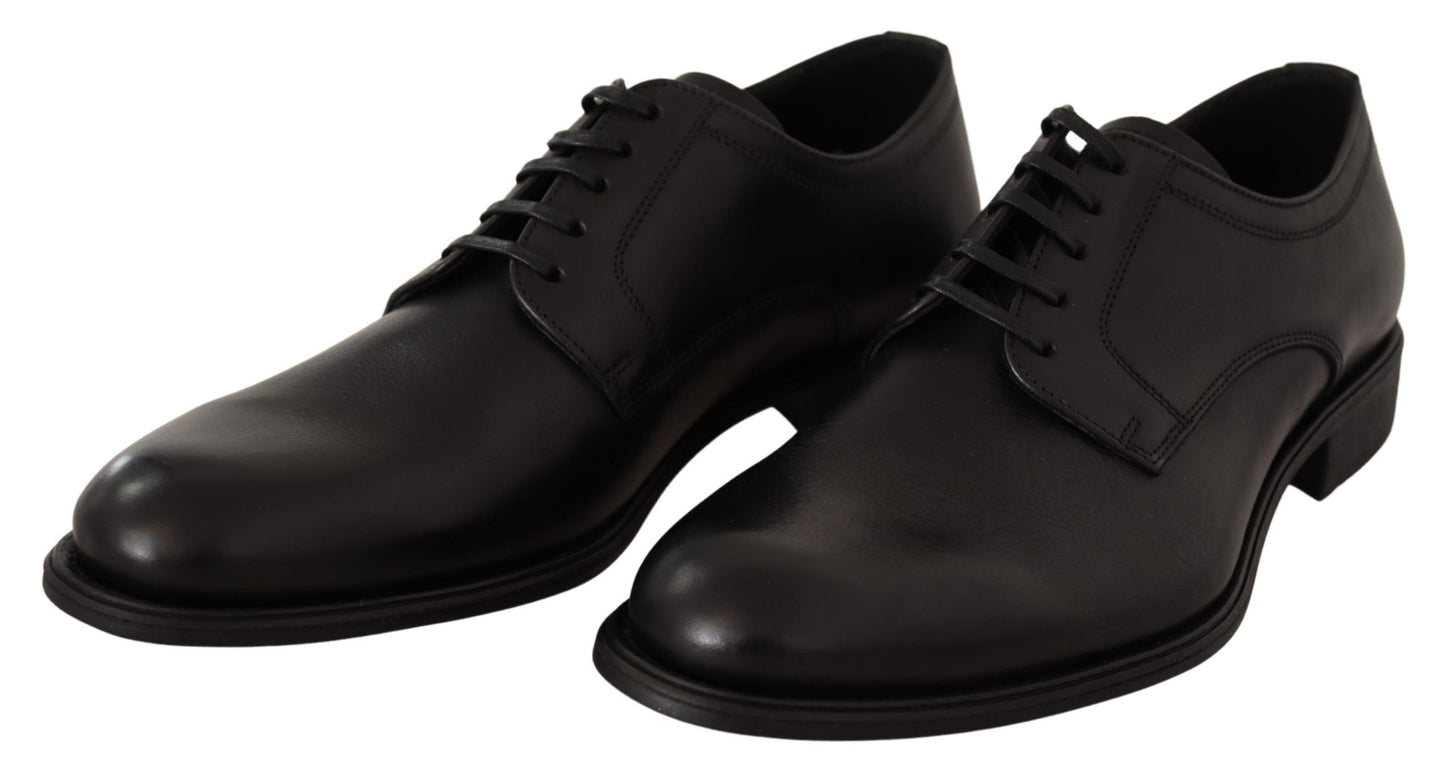 Dolce & Gabbana Elegant Black Derby Formal Shoes EU40 / US7