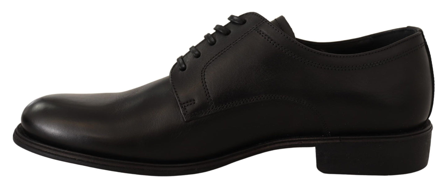 Dolce & Gabbana Elegant Black Derby Formal Shoes EU40 / US7