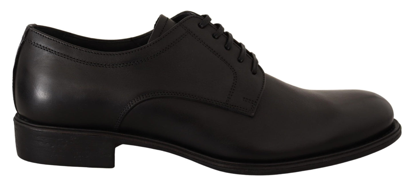 Dolce & Gabbana Elegant Black Derby Formal Shoes EU40 / US7