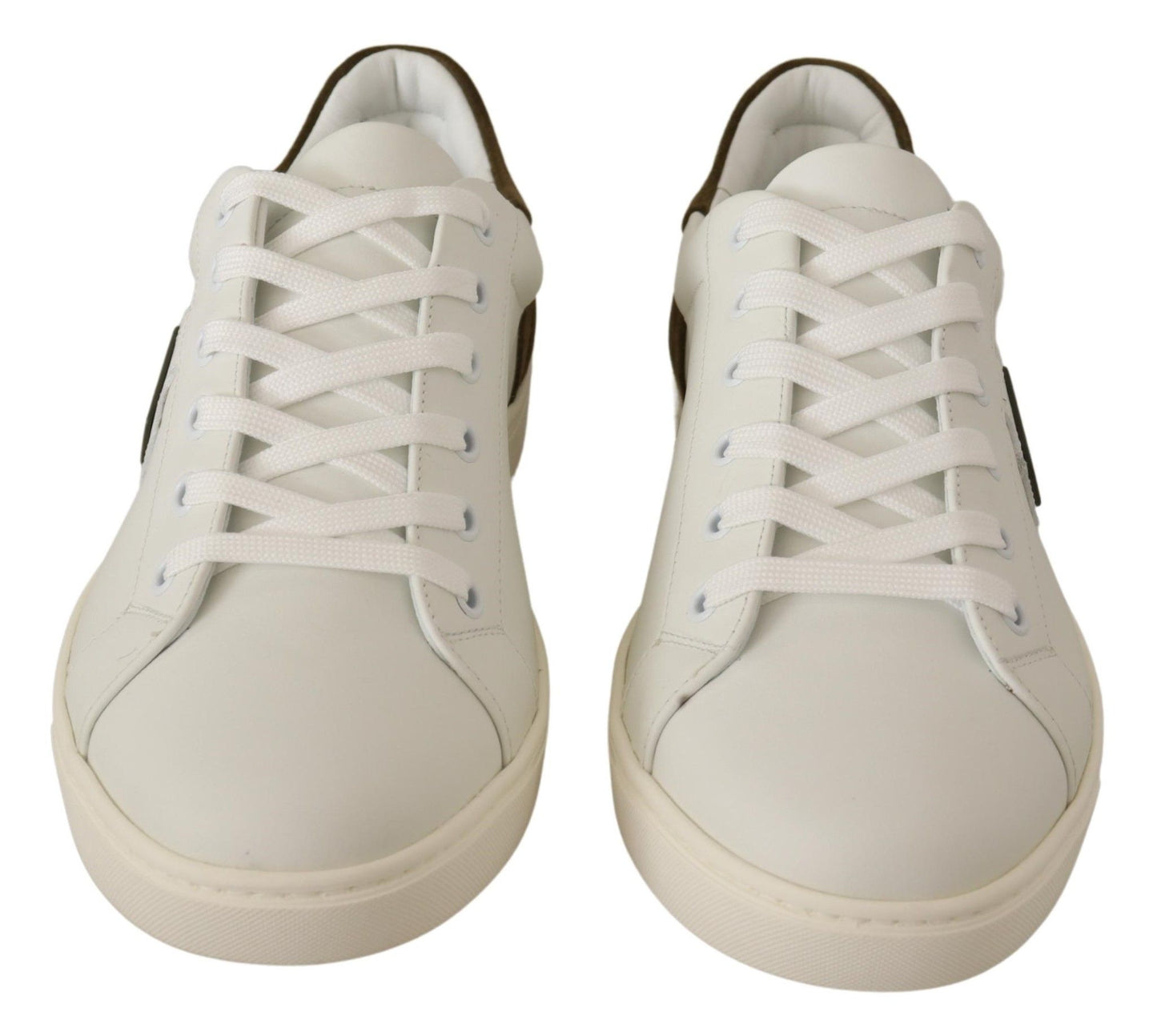 Dolce & Gabbana Chic White Leather Sneakers for Men EU39.5 / US6.5