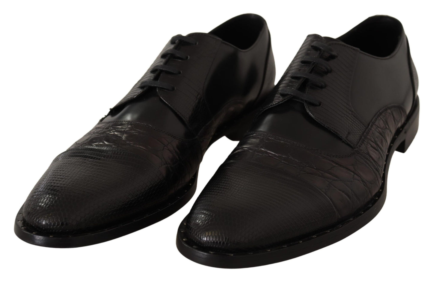 Dolce & Gabbana Elegant Black Derby Oxford Wingtips EU39 / US6