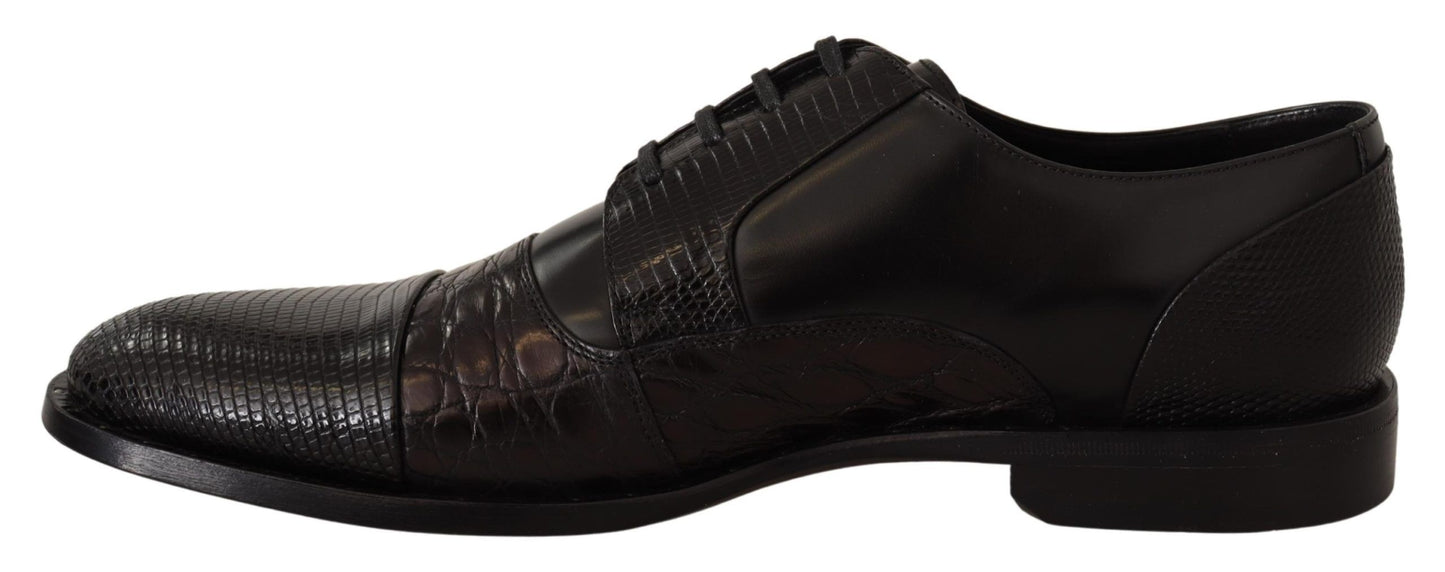 Dolce & Gabbana Elegant Black Derby Oxford Wingtips EU39 / US6