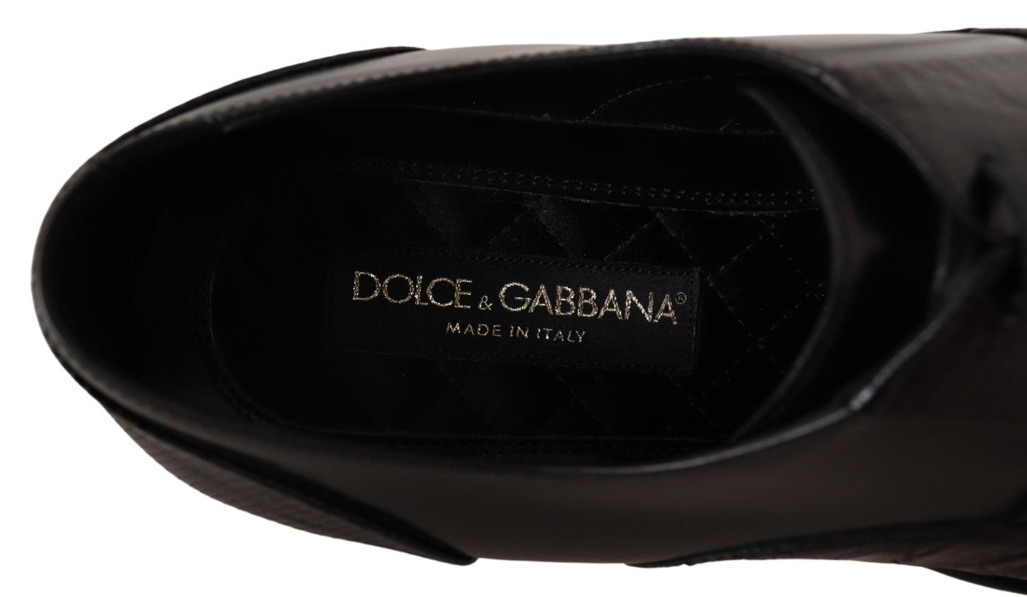 Dolce & Gabbana Elegant Black Derby Oxford Wingtips EU39 / US6