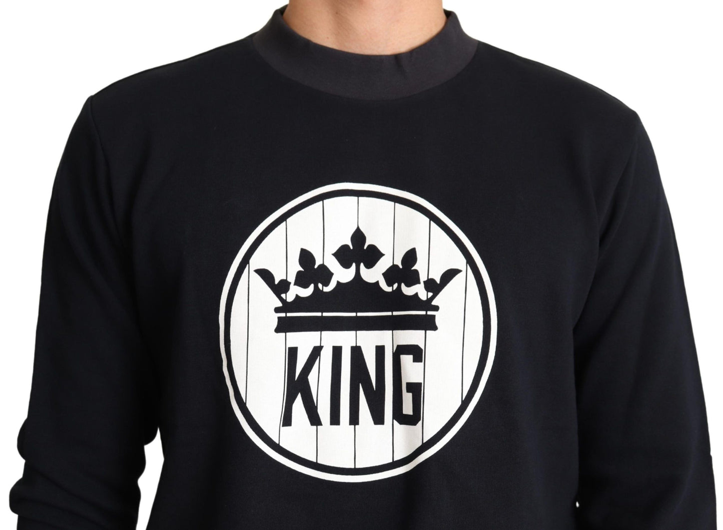 Dolce & Gabbana Regal Crown Motive Crewneck Sweater IT46 / S