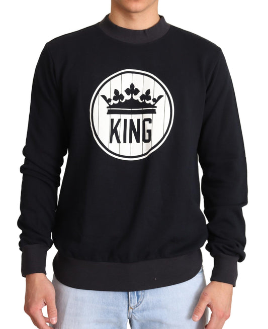 Dolce & Gabbana Regal Crown Motive Crewneck Sweater IT46 / S