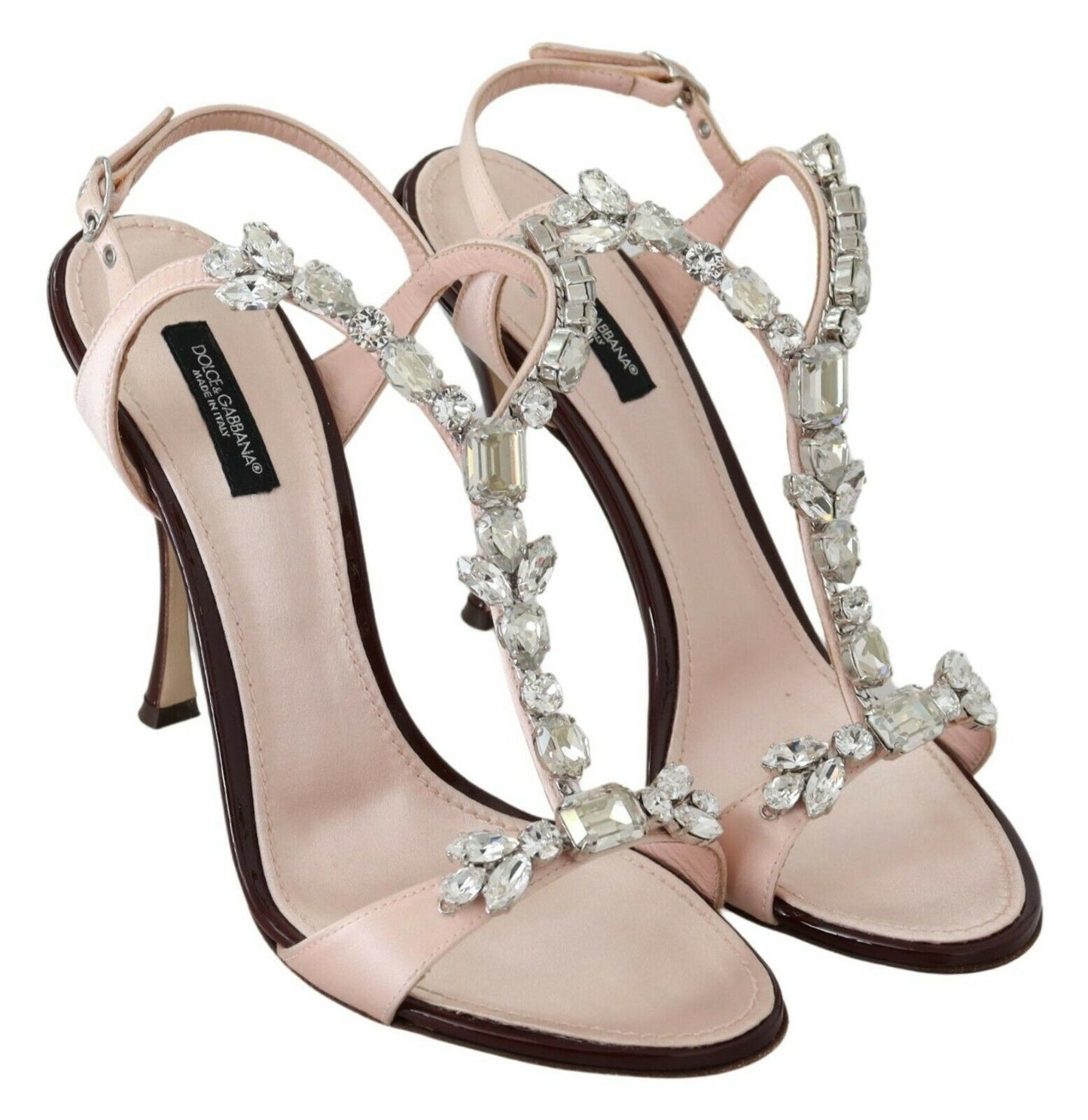 Dolce & Gabbana Crystal-Embellished Stiletto Sandals EU37.5 / US7