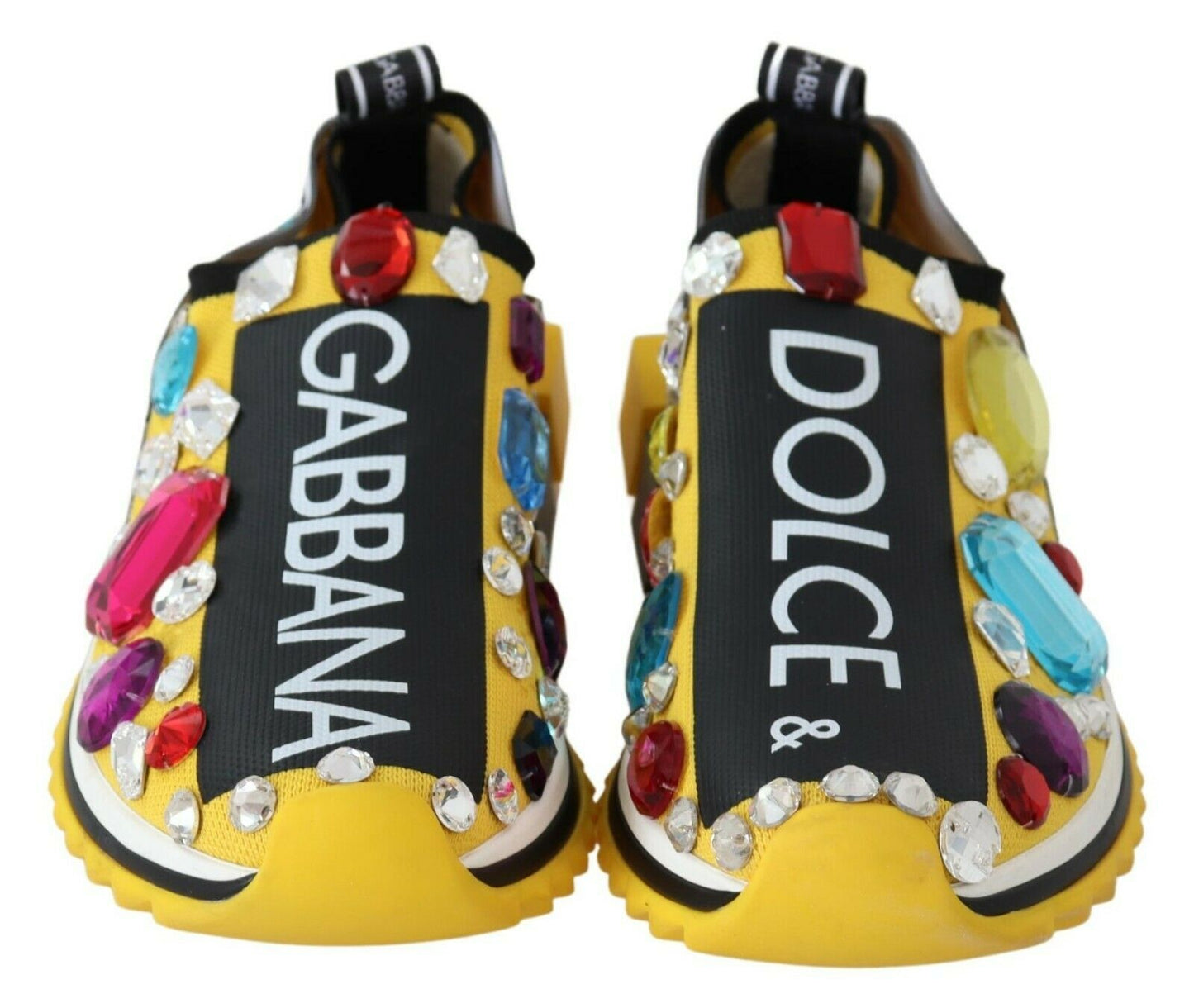 Dolce & Gabbana Embellished Yellow Sorrento Sneakers EU36 / US5.5