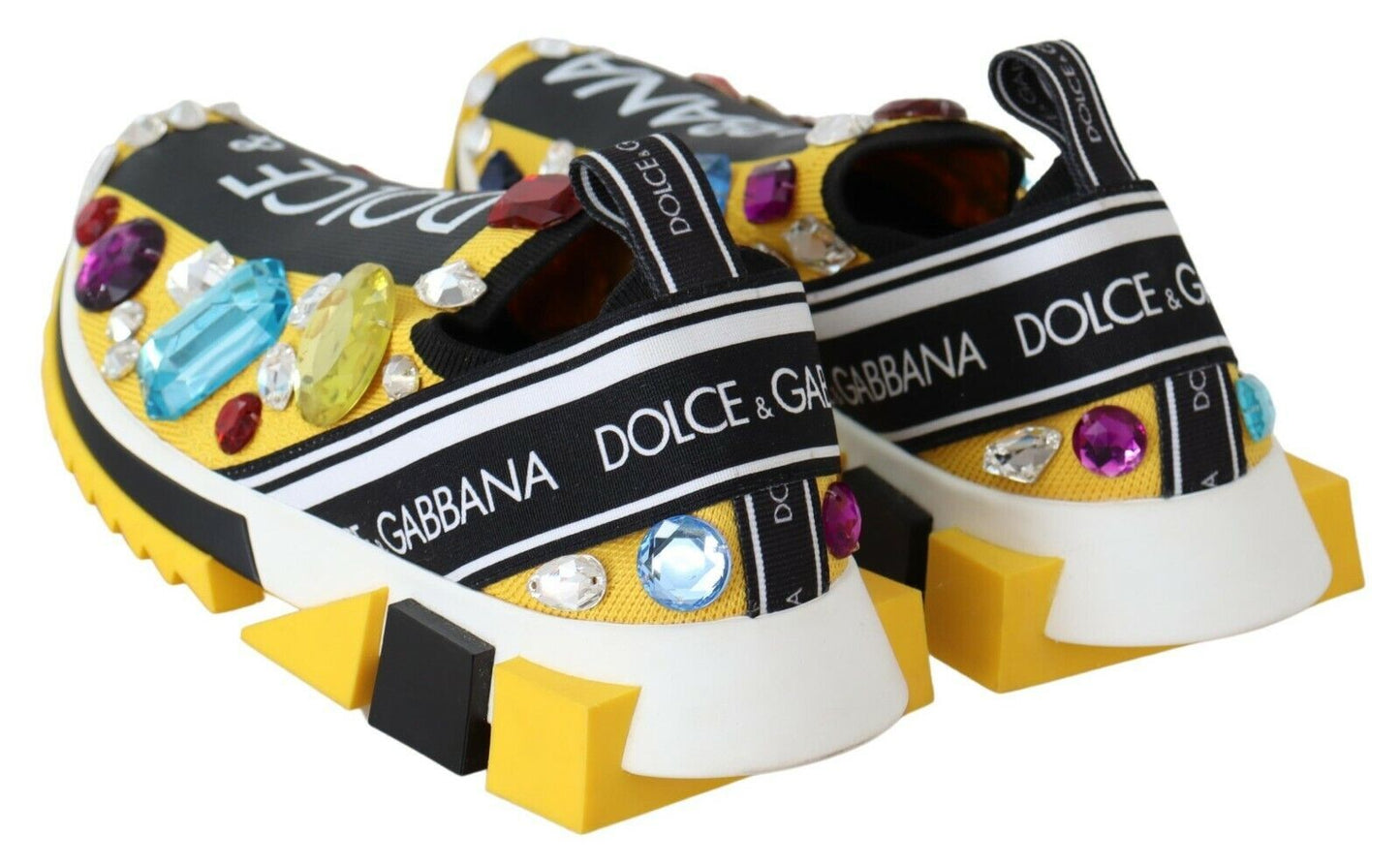 Dolce & Gabbana Embellished Yellow Sorrento Sneakers EU36 / US5.5