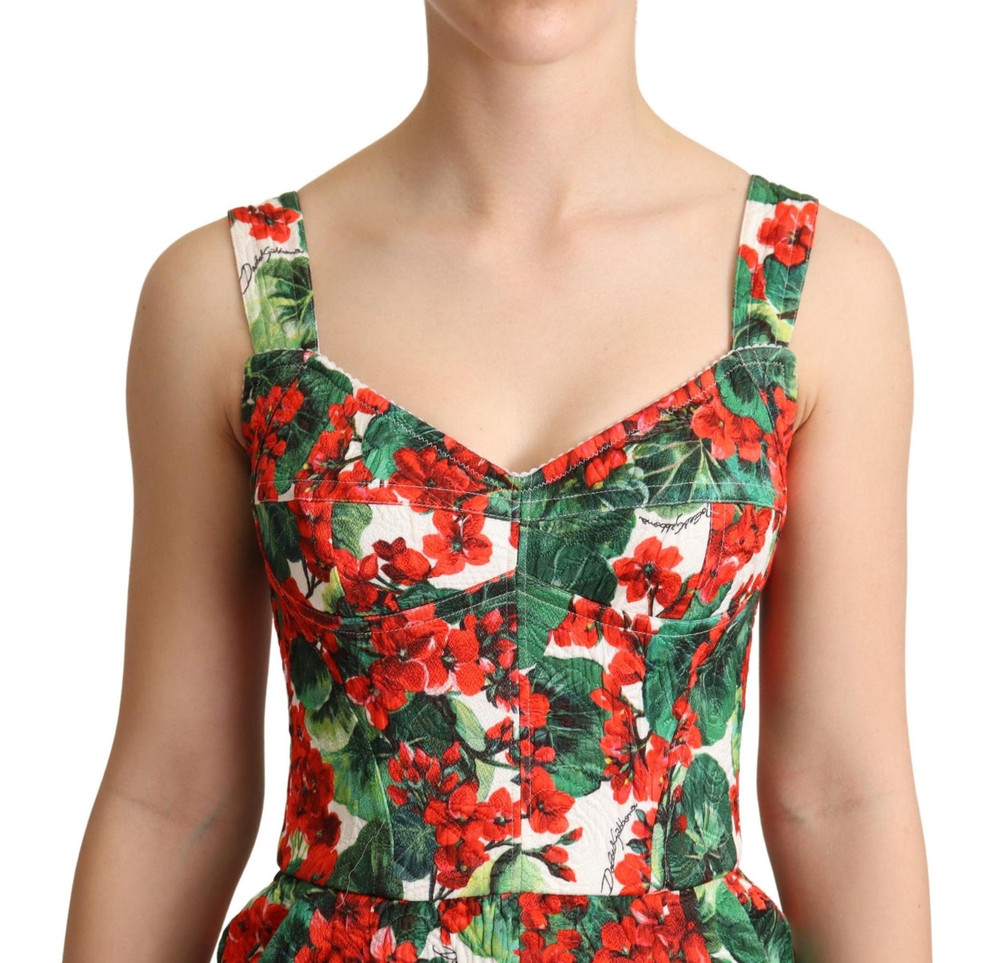 Dolce & Gabbana Chic Red Geranium Print Sleeveless Jumpsuit IT36 / XXS